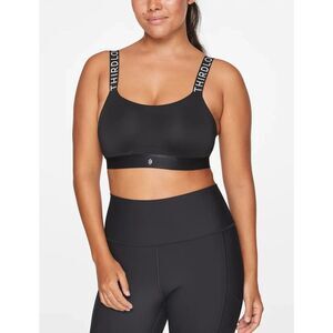 ThirdLove Kinetic Adjustable Signature Strap Sports Bra Black Logo Size 36B